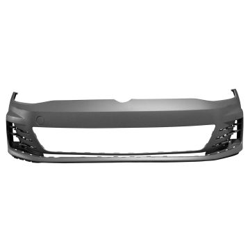 Bumper Cover Front w/o Headlamp Washers w/o Park Distance Control Primed for Volkswagen GTI 2015-2017