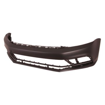 Bumper Cover Front w/o Headlamp Washer w/o Parking Assist Primed CAPA for Volkswagen Jetta 2015-2018