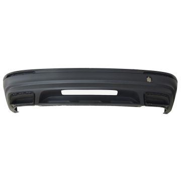 Bumper Cover Rear Lower w/o R-Line w/o Sensor Holes w/o Chrome Moldings w/o Hitch Hole Satin Black CAPA for Volkswagen Tiguan 2018-2021