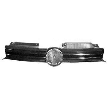 Grille Assembly Black for Volkswagen Golf 2010-2014