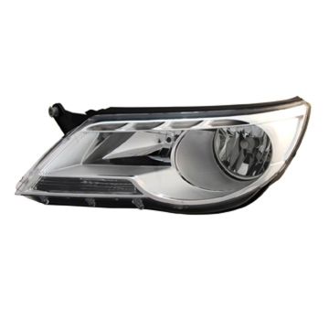 Headlight Assembly Composite Left Halogen From VIN 902501 CAPA for Volkswagen Tiguan 2009-2011