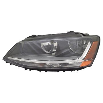 Headlight Assembly Composite Left Halogen CAPA for Volkswagen Jetta Sedan 2015-2018