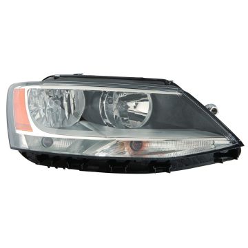Headlight Assembly Composite Right CAPA for Volkswagen Jetta Sedan 2011-2016