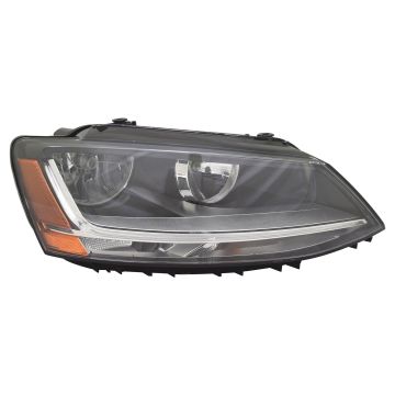 Headlight Assembly Composite Right Halogen CAPA for Volkswagen Jetta Sedan 2015-2018