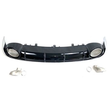 Audi A6 C7.5 2016-2018 (for Normal/without S Line) RS6 Style Rear Bumper Diffuser with Exhaust Tips