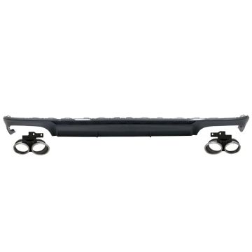 Audi A6 C8 2019-2024 (for S Line) S6 Style Rear Bumper Diffuser with Exhaust Tips
