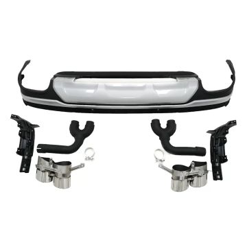 Audi Q7 4.5M 2020-2024 (for S-Line) SQ7 Style Rear Bumper Diffuser with Exhaust Tips