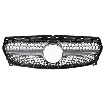 Mercedes Benz CLA-Class W117 2017-2019 Diamond Style Front Grille Silver