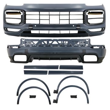 Porsche Cayenne 9Y0 2019-2023 (SUV) Front Rear Bumper Conversion Body KIT to Turbo / Aero Style