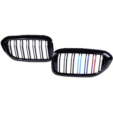 BMW 5 Series G30 2017-2020 M Style Dual Slat Front Grille Tri-Colour