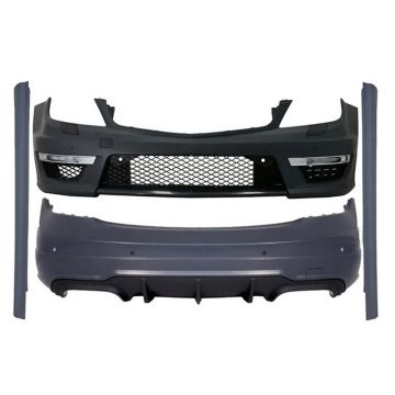 Mercedes Benz W204 2012-2014 Front Rear Bumper Conversion to C63 AMG Style Look
