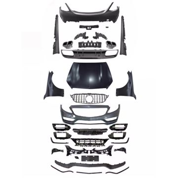 Mercedes Benz C-Class W205 2015-2021 Front Rear Body Bumper Conversion KIT upgrade to 2019+ C63 AMG Style
