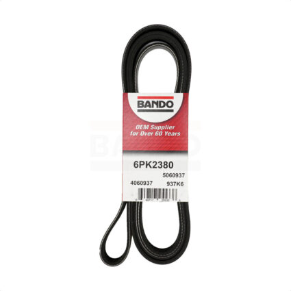 Water Alternator Air Power Steering Accessory Drive Belt BAN-6PK2380 For Cadillac XTS FWD with 3.6L