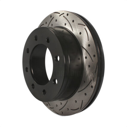 Rear Coated Drilled Slotted Disc Brake Rotor (1 Piece Only) DS1-56828 For GMC Chevrolet Sierra 2500