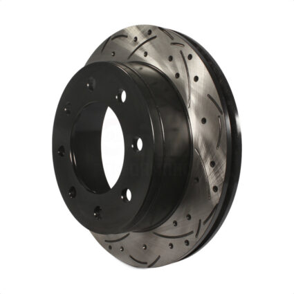 Rear Coated Drilled Slotted Disc Brake Rotor (1 Piece Only) DS1-56830 For Chevrolet GMC Sierra 2500