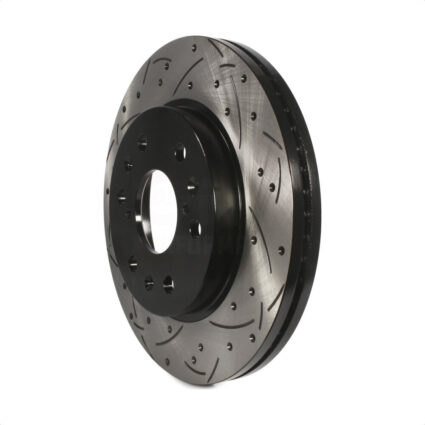 Front Coated Drilled Slotted Disc Brake Rotor (1 Piece Only) DS1-580279 For Chevrolet GMC Sierra XL
