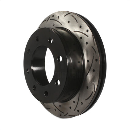 Rear Coated Drilled Slotted Disc Brake Rotor (1 Piece Only) DS1-580380 For GMC Chevrolet Savana 3500