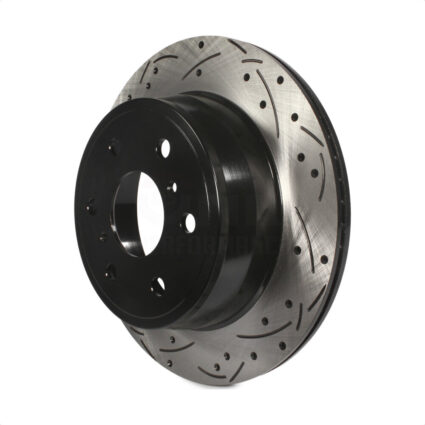 Rear Coated Drilled Slotted Disc Brake Rotor (1 Piece Only) DS1-580422 For Chevrolet GMC Sierra 1500