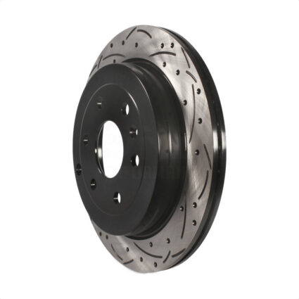 Rear Coated Drilled Slotted Disc Brake Rotor (1 Piece Only) DS1-580569 For GMC Acadia Buick Enclave