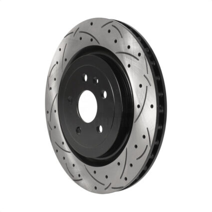 Rear Coated Drilled Slotted Disc Brake Rotor (1 Piece Only) DS1-580712 For Chevrolet Camaro Cadillac