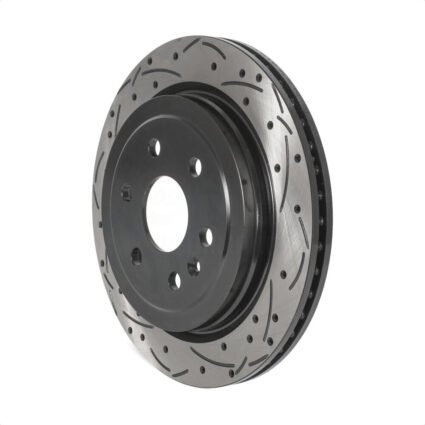 Rear Coated Drilled Slotted Disc Brake Rotor (1 Piece Only) DS1-580759 For Cadillac SRX Saab 9-4X