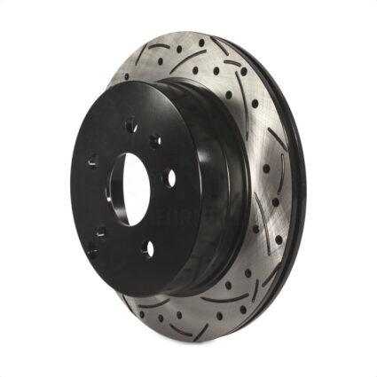 Rear Coated Drilled Slotted Disc Brake Rotor (1 Piece Only) DS1-580763 For Chevrolet Equinox GMC