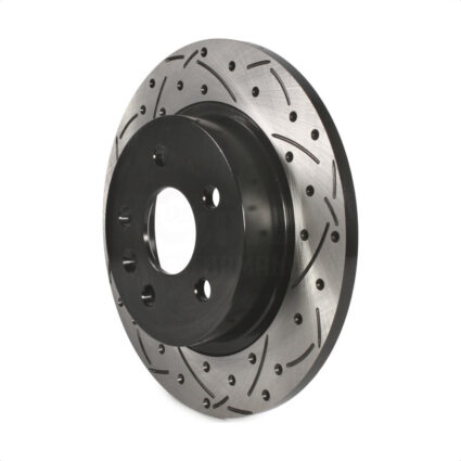Rear Coated Drilled Slotted Disc Brake Rotor (1 Piece Only) DS1-580769 For Chevrolet Cruze Buick