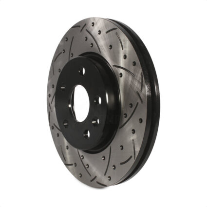 Front Coated Drilled Slotted Disc Brake Rotor (1 Piece Only) DS1-580770 For Chevrolet Cruze Sonic EV