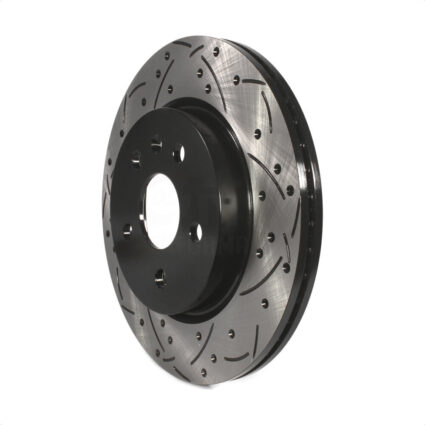 Rear Coated Drilled Slotted Disc Brake Rotor (1 Piece Only) DS1-580771 For Chevrolet Buick Malibu