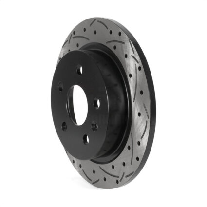 Rear Coated Drilled Slotted Disc Brake Rotor (1 Piece Only) DS1-580838 For Chevrolet Malibu Buick