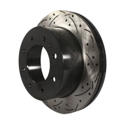 Rear Coated Drilled Slotted Disc Brake Rotor (1 Piece Only) DS1-580876 For Chevrolet GMC Sierra 2500