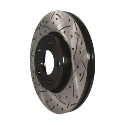 Front Coated Drilled Slotted Disc Brake Rotor (1 Piece Only) DS1-580899 For Chevrolet Equinox GMC GX