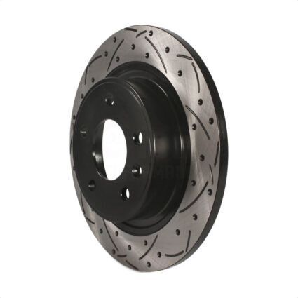 Rear Coated Drilled Slotted Disc Brake Rotor (1 Piece Only) DS1-580900 For Chevrolet Cruze Buick ELR