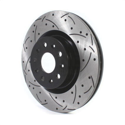 Front Coated Drilled Slotted Disc Brake Rotor (1 Piece Only) DS1-581912 For Chevrolet Camaro CT5 CTS