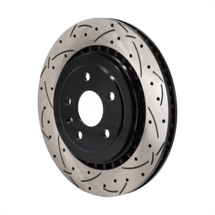 Rear Coated Drilled Slotted Disc Brake Rotor (1 Piece Only) DS1-582059 For Chevrolet Camaro Cadillac