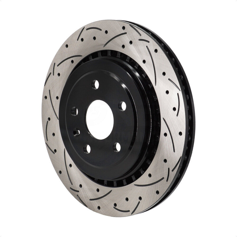 Rear Coated Drilled Slotted Disc Brake Rotor (1 Piece Only) DS1-582059 For Chevrolet Camaro Cadillac