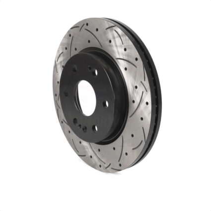 Front Coated Drilled Slotted Disc Brake Rotor (1 Piece Only) DS1-582458 For GMC Chevrolet Silverado