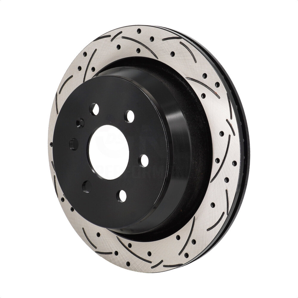 Rear Coated Drilled Slotted Disc Brake Rotor (1 Piece Only) DS1-582743 For Chevrolet Colorado GMC