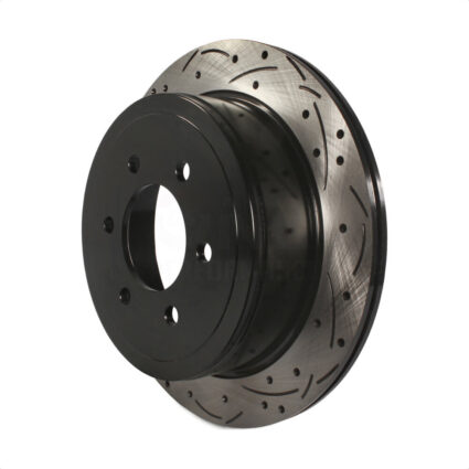 Rear Coated Drilled Slotted Disc Brake Rotor (1 Piece Only) DS1-680182 For Ford F-150 Lincoln Mark