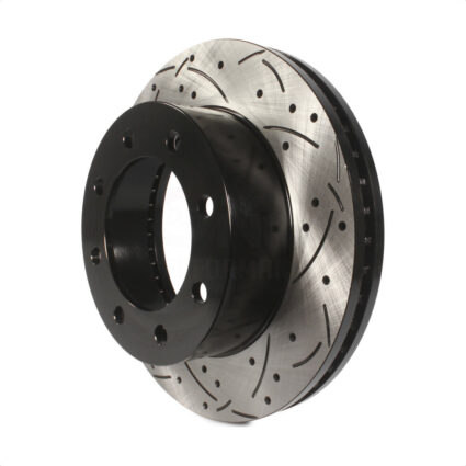 Front Coated Drilled Slotted Disc Brake Rotor (1 Piece Only) DS1-680280 For Ford F-350 Super Duty