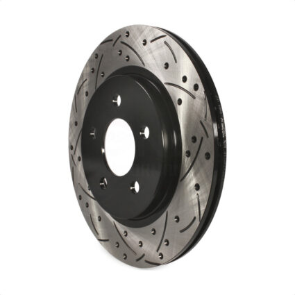 Rear Coated Drilled Slotted Disc Brake Rotor (1 Piece Only) DS1-680318 For Ford Mustang