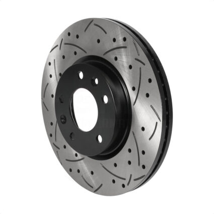 Front Coated Drilled Slotted Disc Brake Rotor (1 Piece Only) DS1-680404 For Ford Fusion Mazda 6 MKZ