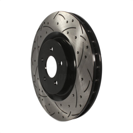 Front Coated Drilled Slotted Disc Brake Rotor (1 Piece Only) DS1-680497 For Ford Mustang