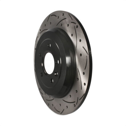 Rear Coated Drilled Slotted Disc Brake Rotor (1 Piece Only) DS1-680686 For Ford Explorer Edge Flex X