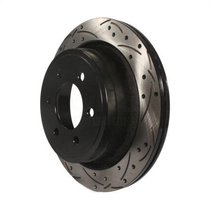 Rear Coated Drilled Slotted Disc Brake Rotor (1 Piece Only) DS1-680976 For Ford F-150