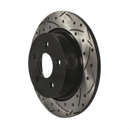 Rear Coated Drilled Slotted Disc Brake Rotor (1 Piece Only) DS1-680999 For Ford Escape Transit C-Max