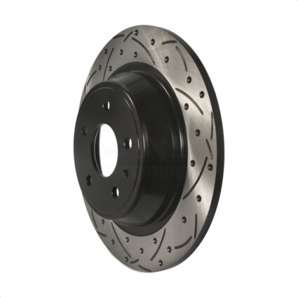 Rear Coated Drilled Slotted Disc Brake Rotor (1 Piece Only) DS1-681012 For Ford Fusion Lincoln MKZ