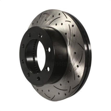 Front Coated Drilled Slotted Disc Brake Rotor (1 Piece Only) DS1-681016 For Ford F-350 Super Duty