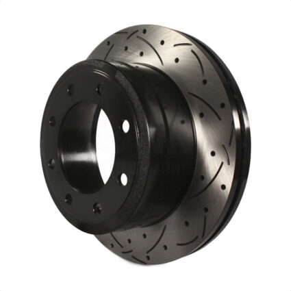 Rear Coated Drilled Slotted Disc Brake Rotor (1 Piece Only) DS1-681017 For Ford F-350 Super Duty