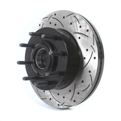Front Coated Drilled Slotted Disc Brake Rotor Hub Assembly (1 Piece Only) DS1-681778 For Ford F-350